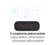 Silver Monkey Powerbank Smart 20 000 mAh 22.5W Czarny - 1481431 - zdjęcie 5